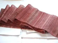 夏物　羅のように織られた紗の八寸名古屋帯（抽象文）長356 正絹美品 夏物 羅のように織られた紗の八寸名古屋帯（抽象文）長356 正絹美品