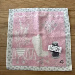 新品　LULU GUINNESS タオルハンカチ ピンクのサムネイル