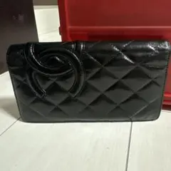正規品 シャネル CHANEL 財布 長財布 カンボンライン 人気ブラック