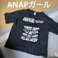 ANAPGIRL ブラック Tシャツ グラフィック