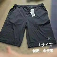 8e ショートパンツ ハーフパンツ ブラック×ライムグリーン
