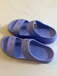 クロックス 厚底CROCS クラッシュ サンダル　24cm 水色
