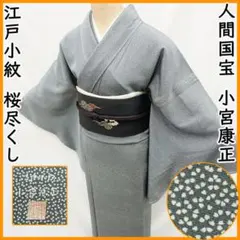 重要無形文化財 越後上布 夏の紬 小さめサイズ丈153cm【匿名発送】TU 