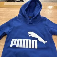 青色フード付きパーカー 100cm~