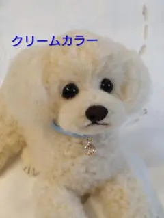 羊毛フェルト　トイプードル　クリームさん【リラックスポーズ】