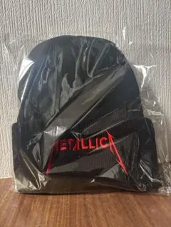 【新品未使用】METALLICA ロゴ刺繍 ニット帽 ブラック