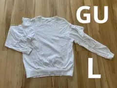 長袖カットソー白