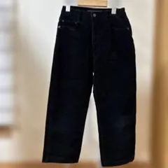 ブラック コーデュロイ ストレートパンツ140センチ