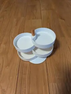 山崎実業　ホワイト 4段アクセサリートレー