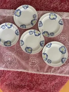 Noritake 花柄皿5枚《日本製》のサムネイル