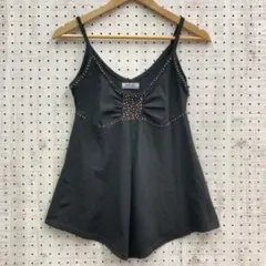 レトロ オリエンタル エスニック 古着 ビーズ装飾 Vラインヘム キャミソールのサムネイル