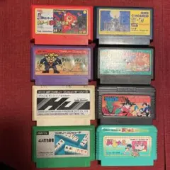 ファミコンソフト8本セット①⑤ (動作未確認のジャンク品)