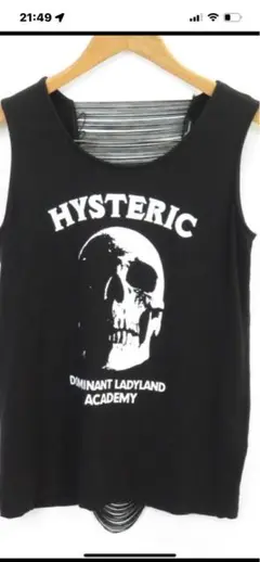HYSTERICGLAMOURハートロゴ タンクトップ メッシュ 黒 レア HYSTERICGLAMOURハートロゴ タンクトップ メッシュ 黒 レア