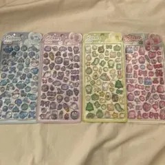 3Dシール　うるちゅる　食べ物　動物　立体　ぷくぷく　プチドロップ