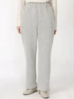 カットジャガードパンツ LOWRYS FARM ローリーズファーム ホワイト