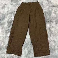 studioCLIP パンツ ストライプ柄 ブラウン Mサイズ