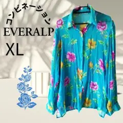 【EVERALP エバールプ】ブラウス＋タンクトップ XL シルク〈レディース〉