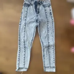 フリンジデニムパンツ