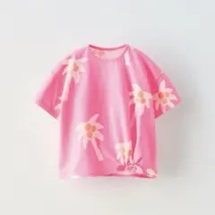 ZARA ベビー 新品 プリントノット付きTシャツ 116 ヤシの木のサムネイル