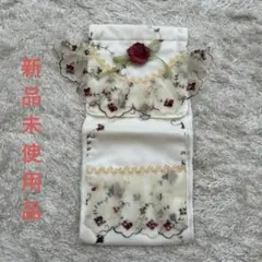 [신품, 미사용] 꽃무늬 자수 화장지 홀더 커버
