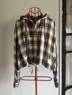 Acne Studios チェック　オーバーサイズフーデッドシャツのサムネイル