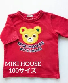 MIKI HOUSE 　プッチーくん 　半袖 スウエットトレーナー　赤　　100