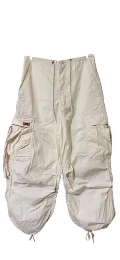 ホワイト カーゴパンツ 多ポケット