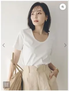 バ*ビ様 anuans ￼￼シルクタッチコットン Uネックのサムネイル