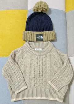 THE NORTH FACE ポンポン付きニット帽 ニット服セット