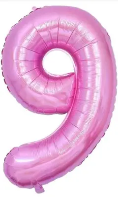 ♥️誕生日 ピンクゴールド数字9バルーン 王冠 大きい 風船 バースデー装飾￼