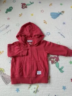 【美品】ミキハウス　フード付き トレーナー 80