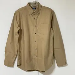 訳あり BACK NUMBER L メンズ ボタンダウンシャツ ベージュ 綿