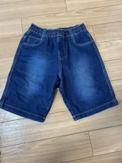 デニムハーフパンツ サイズ140 ダークブルー