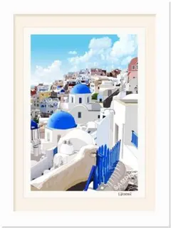 土屋茂　油彩画（SM）【サントリーニ島】 土屋茂 油彩画（SM）【サントリーニ島】 土屋茂 油彩画（SM