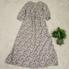 アーバンリサーチ　ペイズリー　花柄 長袖 ロングワンピース　七分袖