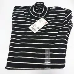 UNIQLO ユニクロ リブ編みハイネックストライプトップス XL