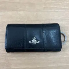 Vivienne Westwood 三つ折りキーケース ブラック オーブ レザー