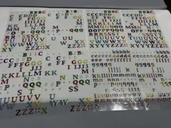 アルファベット大文字小文字数字ステッカー18枚セット