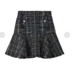 LILY BROWN リリーブラウン フリンジツイードミニスカート