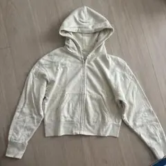 ジップアップパーカー アイボリー