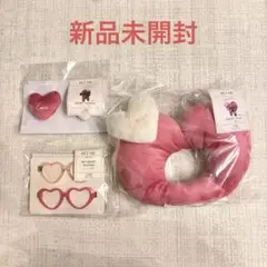 ハートヘアピン ハートメガネ ハート顔ハメ スリーコインズ レッド ホワイト