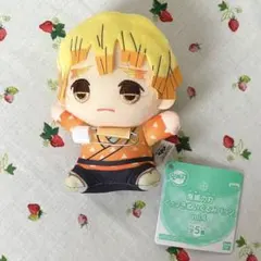 鬼滅の刃 くっつきぬいぐるみバッジ　我妻善逸