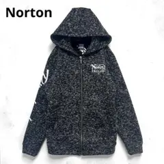 【美品】Norton ノートン 裏起毛 刺繍 フルジップ パーカー M