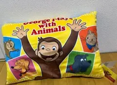 おさるのジョージ　ぬいぐるみ　クッション　抱き枕のサムネイル