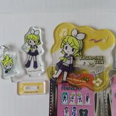 鏡音リン アクリルスタンド ラメアクリルコースター キャンドゥ　初音ミク　コラボ