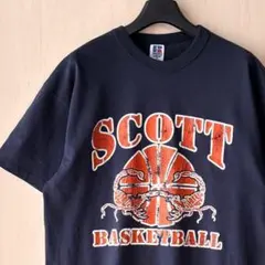 80s 90s USA製古着　ヴィンテージ　Tシャツ　サソリ　バスケ　ラッセル
