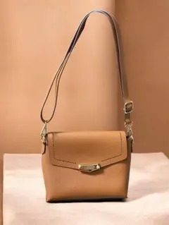 D.KELLYディーケリー★ブラウンレザーショルダーバッグ★新品