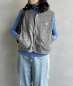 DANTON/ダントン]フリースノーカラーベスト　36 新品タグ付き
