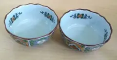 (TYOg273)有田焼西雲 色絵 鉢 2客セット 陶磁器のサムネイル