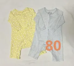 ロンパース2点セット（羊柄・ボーダー）